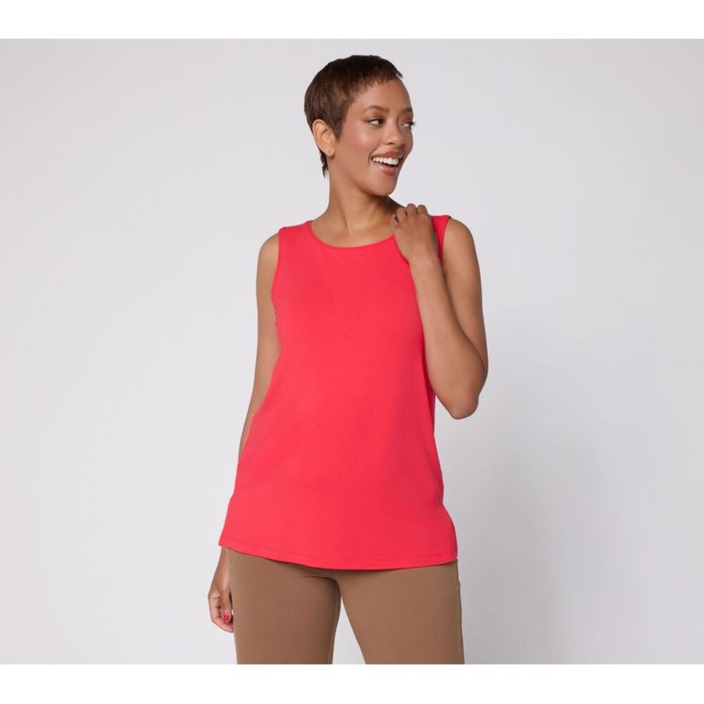 Susan Graver Women's Top Sz L Make Your Selection: Essentials Rayon Pink